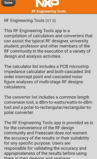 NXP RF Calculator 3