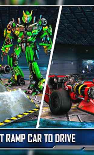 Ramp Car Robot Transforming Game:Jeux de Robot Car 3