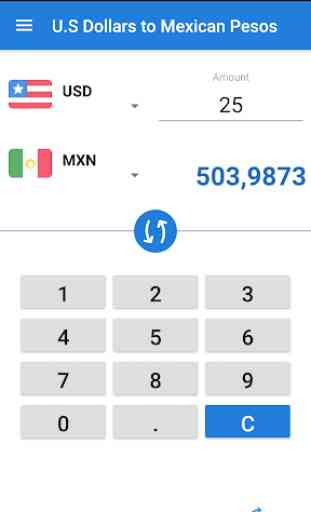 US Dollar to Mexican Peso / USD to MXN Converter 1