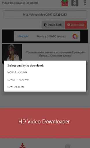 Video downloader for ok.ru 2