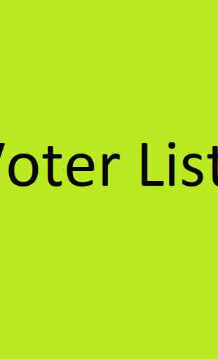 Voter List 2