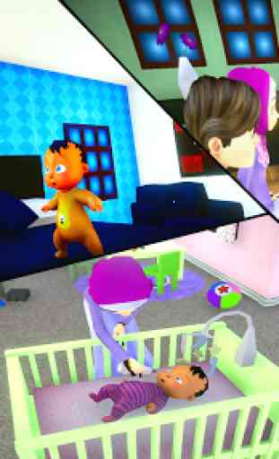 vraie mère bébé jeux 3d: sim de famille virtuelle 3