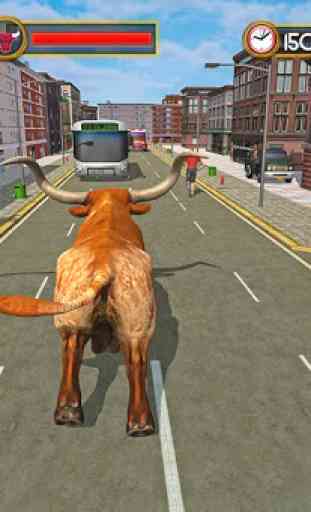 Wild Bull City Attack: Bull Simulator Games 2