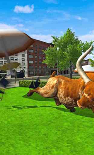 Wild Bull City Attack: Bull Simulator Games 4