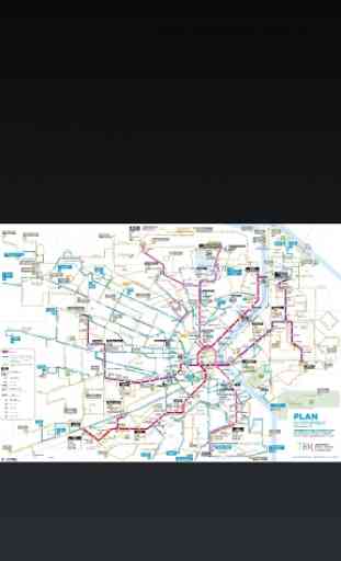 Bordeaux Tram Bus Map 1
