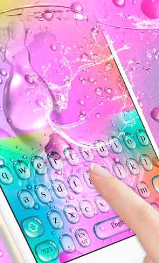 Colorful Water Drops Keyboard 1