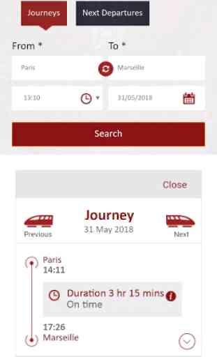 French Train Times in real time - Free app 2
