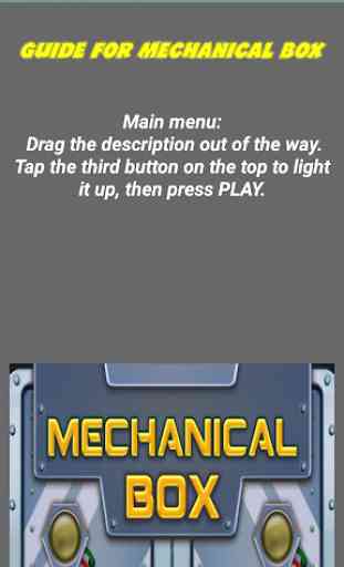 Guide For MechBox (The Mechanical Box) 4