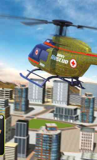 Hélicoptère Porter secours Armée En volant Mission 4