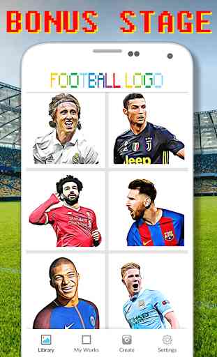Logo de football à colorier par nombre - Pixel Art 4