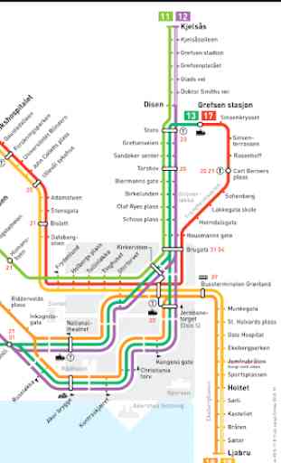 Oslo Tram Map 2