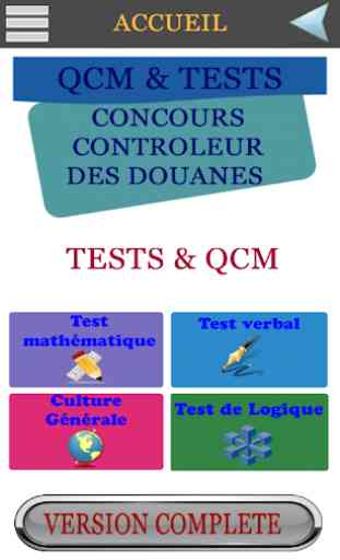 QCM Concours des Douanes 2