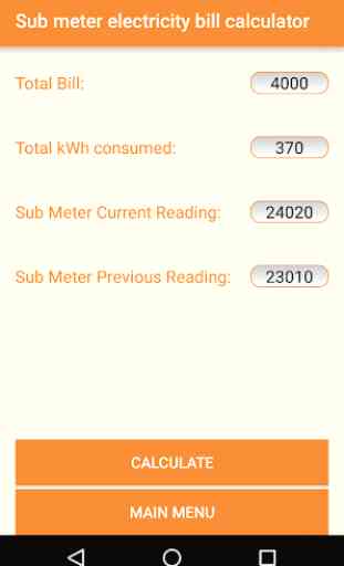 Sub Meter Electricity Bill Calculator 3