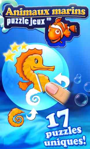 Animaux marins puzzle jeux en HD pour petits enfants enfant en âge préscolaire et enfants en école maternelle avec des animaux et poissons très colorés et de toutes les couleurs Deluxe 1