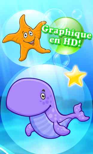 Animaux marins puzzle jeux en HD pour petits enfants enfant en âge préscolaire et enfants en école maternelle avec des animaux et poissons très colorés et de toutes les couleurs Deluxe 3
