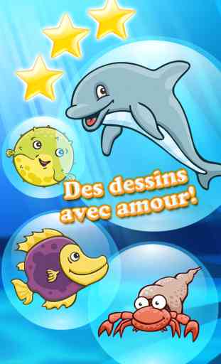Animaux marins puzzle jeux en HD pour petits enfants enfant en âge préscolaire et enfants en école maternelle avec des animaux et poissons très colorés et de toutes les couleurs Deluxe 4