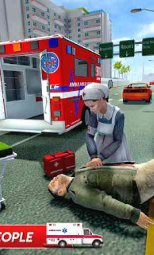 911 Porter secours Ambulance Simulateur 3