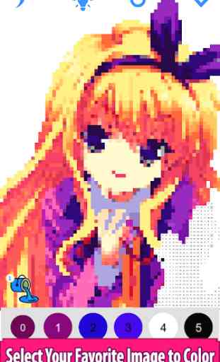 Anime Manga Color by Number - Pixel Art Coloring 3