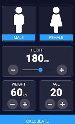 BMI, BMR & Ideal Weight Calulator 2