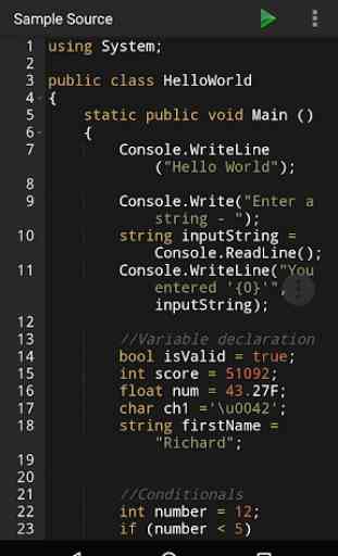 C# Programming Compiler 1
