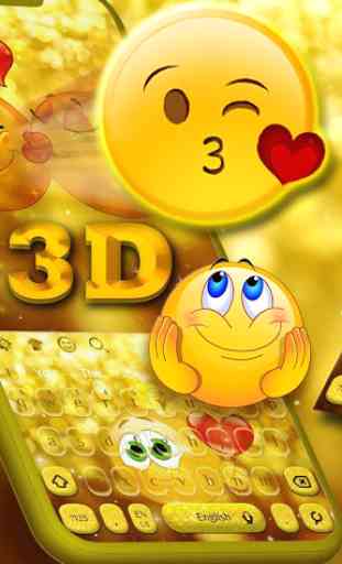 Clavier 3D scintillant scintillant Emoji 1