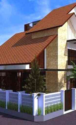 Conception de la maison, toit, plan 3D complet 1
