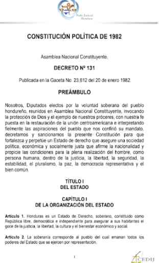 Constitución de la República de Honduras 2