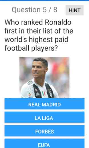 Cristiano Ronaldo Quiz : Multiple choice 4