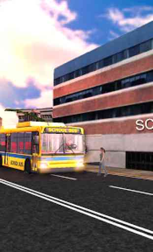 Dr. School Bus Driving-Students Transport Service 2
