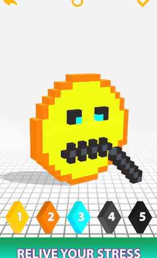 Emoji 3D Color by Number - Voxel Paint, Pixel Art 3