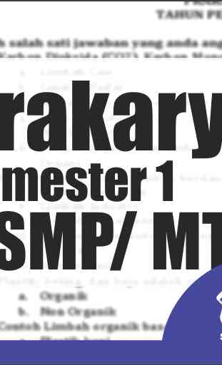 Kelas 7 SMP / MTS Mapel Seni Prakarya Semester 1 1