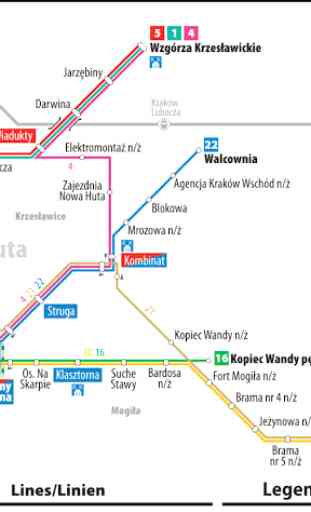 Krakow Tram Map 3