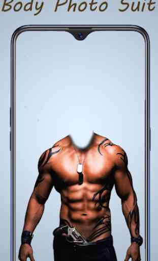 Muscular Man Body Photo Suit 1