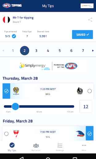 Official AFL Tipping 2