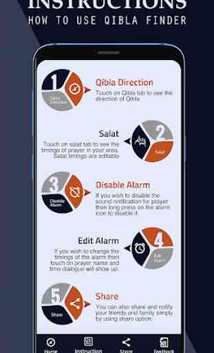 Qibla Finder - Direction & Salat Timing alarm 4