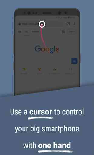Reachability Cursor: one-handed mode mouse pointer 1