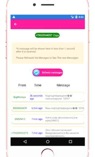 SMS Receive _ Numéro virtuel 2