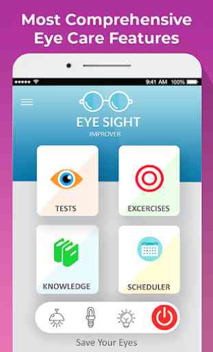 Soins oculaires: filtre oculaire, test 1