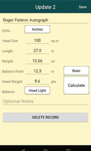 Tennis Racquet Balance Calculator 3