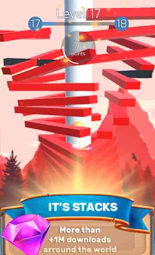 The Stack Tower : Fall game with 3d Ball ☄ 1