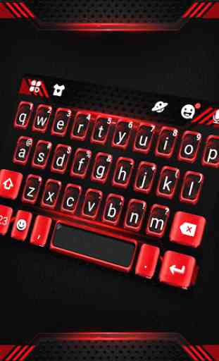 Thème de clavier Black Red Tech 1