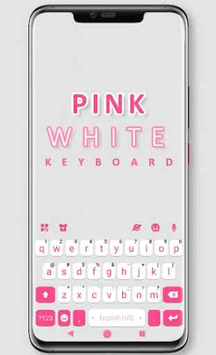 Thème de clavier Pink White Chat 1