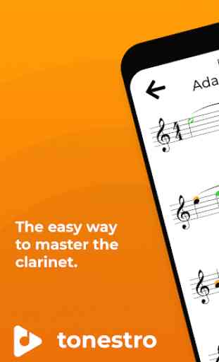 tonestro for Clarinet - practice rhythm & pitch 1