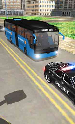 US Police Bus Transport Prison Break Survival Game 4