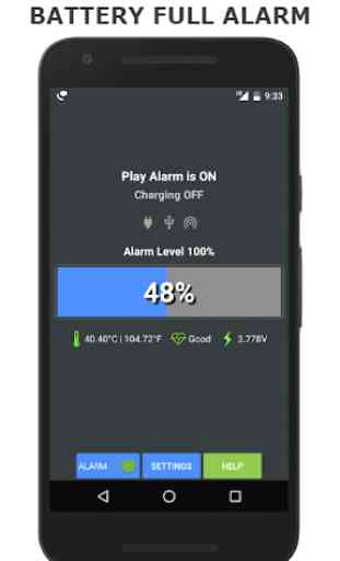 Battery Full Alarm-Battery Low Alarm-Battery Saver 2