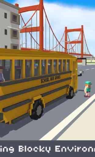 Blocky School Bus Simulator Craft 2