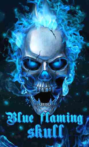 Blue Flaming Skull Live Wallpaper 2019 1