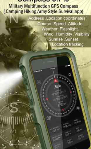Compass GPS Pro  Military Compass with camera 1