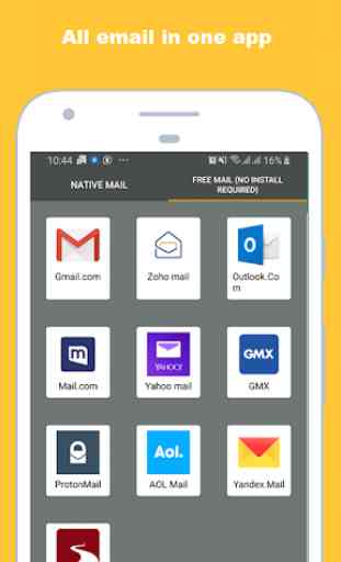 Full-mail: eMail for gmail, yahoo, outlook & all 3