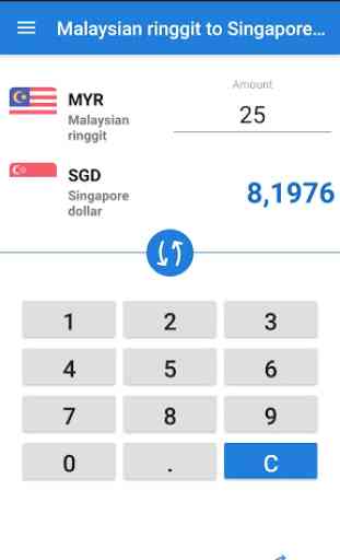 Malaysian Ringgit to Singapore dollar / MYR to SGD 1